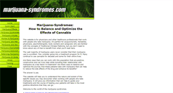 Desktop Screenshot of marijuana-syndromes.com